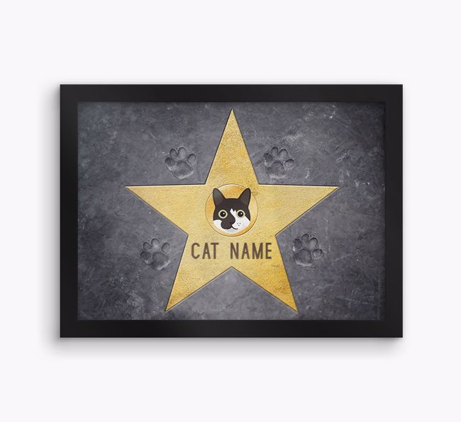 Star of Fame: Personalised {breedCommonName} Framed Print